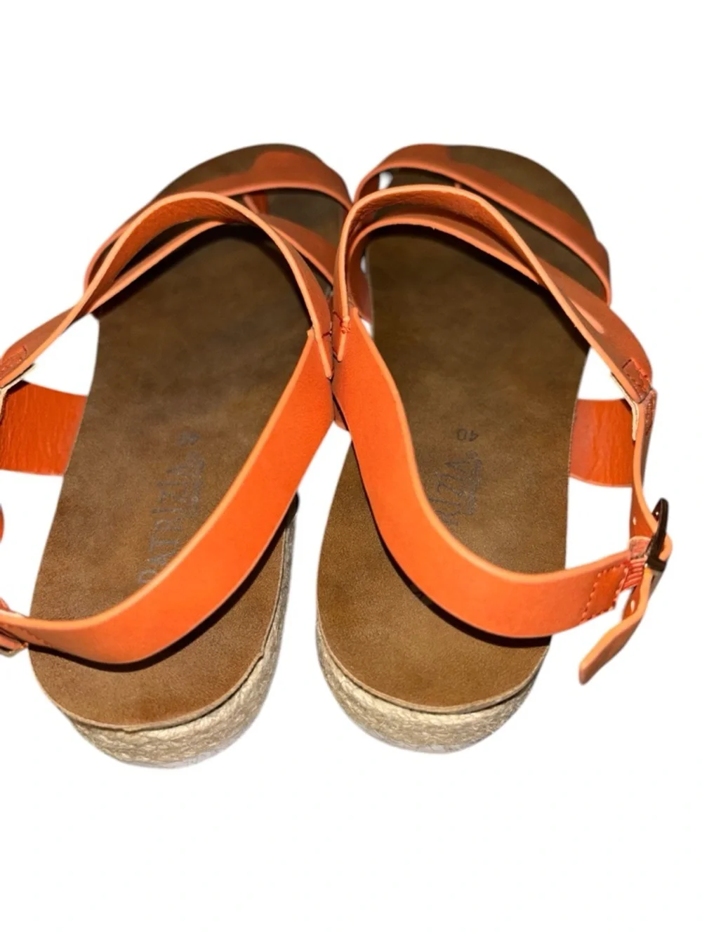 Patrizia by Spring Step "Kalissa" Orange Strappy Sandals Size 40/9 - Picture 5 of 8